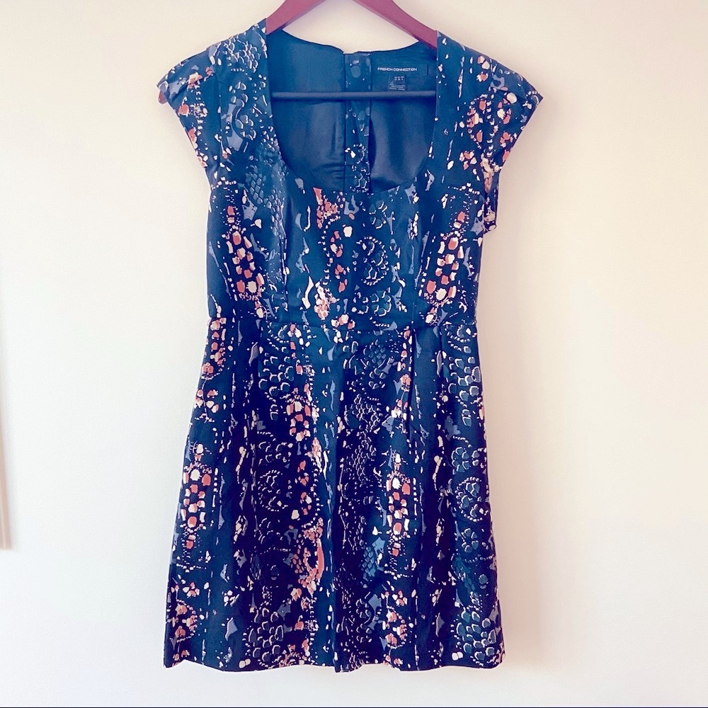 French Connection Jersey Sheath Dress with Animal Print